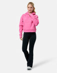 Sierra Half Zip Crop Hoodie in Sangria Sunset