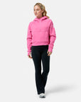 Sierra Half Zip Crop Hoodie in Sangria Sunset