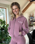 Daily Zip Hoodie in Terra Rose