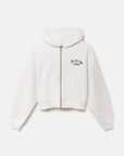 Daily Zip Hoodie in Warm White