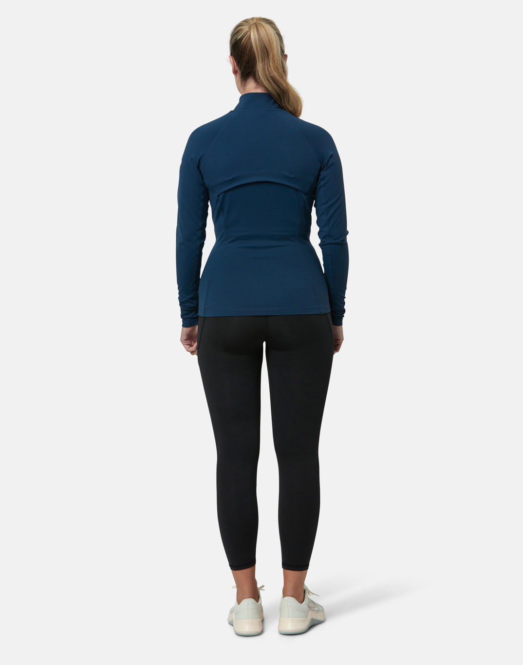 Lotus Chevron 7/8 Leggings in Petrol Blue