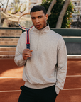 Clubhouse Funnel Neck Zip in Grey Marl