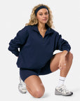 Clubhouse Funnel Neck Zip in Twilight Navy