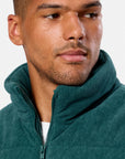 Cord Puffer Jacket in Amazon Green