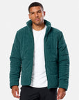 Cord Puffer Jacket in Amazon Green