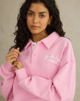 Daily Collared Sweatshirt in Pink Blossom