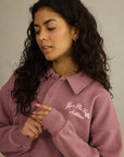 Daily Collared Sweatshirt in Terra Rose