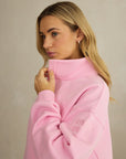 Daily Snap Collar Sweatshirt in Pink Blossom