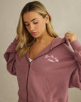 Daily Zip Hoodie in Terra Rose