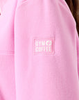 Half Snap Polar Fleece in Cotton Candy