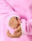Half Snap Polar Fleece in Cotton Candy