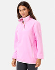 Half Snap Polar Fleece in Cotton Candy