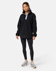 Horizion Longline Half Snap in Black