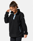 Horizion Longline Half Snap in Black