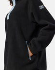Horizion Longline Half Snap in Black