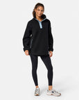Horizion Longline Half Snap in Black