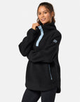 Horizion Longline Half Snap in Black