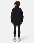 Horizion Longline Half Snap in Black