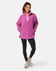 Horizion Longline Half Snap in Crisp Pink