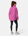 Horizion Longline Half Snap in Crisp Pink