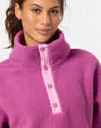 Horizion Longline Half Snap in Crisp Pink