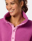 Horizion Longline Half Snap in Crisp Pink