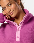 Horizion Longline Half Snap in Crisp Pink