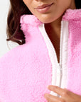 Industry Fleece Half Zip in Cotton Candy