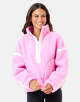 Industry Fleece Half Zip in Cotton Candy
