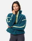 Industry Fleece Half Zip in Deep Teal