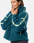 Industry Fleece Half Zip in Deep Teal