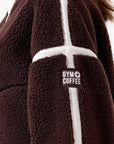 Industry Fleece Half Zip in Mocha Bean