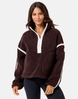 Industry Fleece Half Zip in Mocha Bean