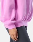 Snap Collar Sierra Sweatshirt in Neon Pink
