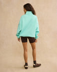 Snap Collar Sierra Sweatshirt in Peppermint