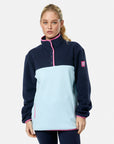 Half Snap Polar Fleece in Baby Blue