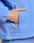 Snap Polar Fleece in Periwinkle Blue
