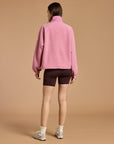 Snap Polar Fleece in Pink Velvet