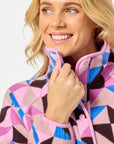 Snap Polar Fleece in Geo Pop Print