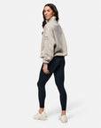 Snap Collar Sierra Sweatshirt in Rich Taupe