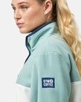 Half Snap Polar Fleece in Summer Green
