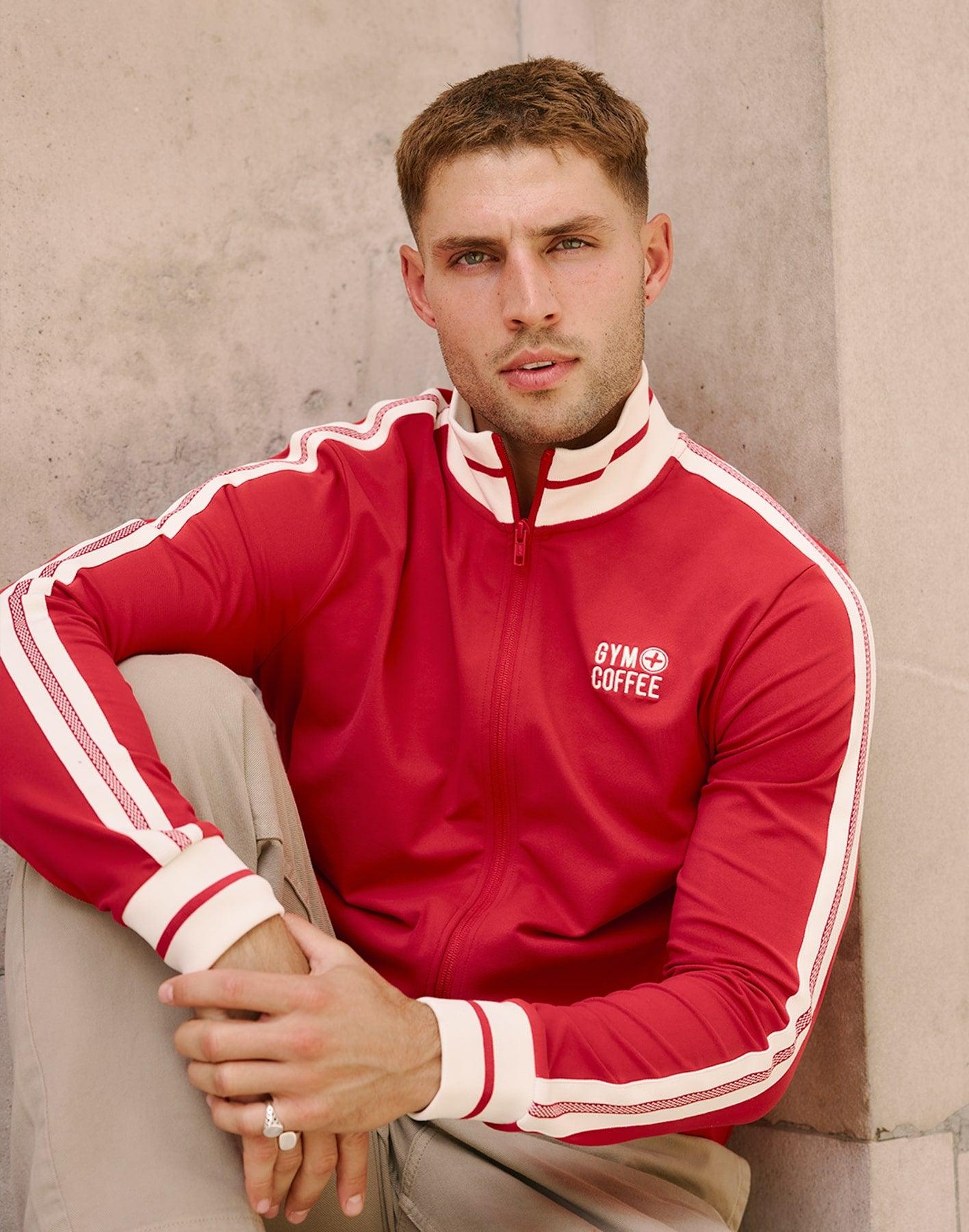 Varsity Jacket in Crimson Red โ Gym+Coffee UK