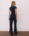Wide Leg Legging in Black