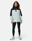 Half Zip Polar Fleece in Grey Marl