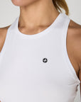 Relentless Racer Back Vest in Ultra White