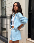 Daily Cotton Shorts in Baby Blue