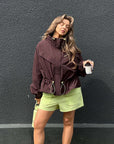 Cinch Windbreaker in Mocha Bean