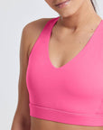 All-In V-Neck Bra in Flash Pink - Bras - Gym+Coffee IE