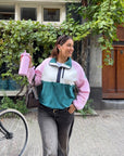 Snap Polar Fleece in Baby Pink