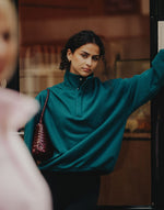 Snap Collar Sierra Sweatshirt in Teal